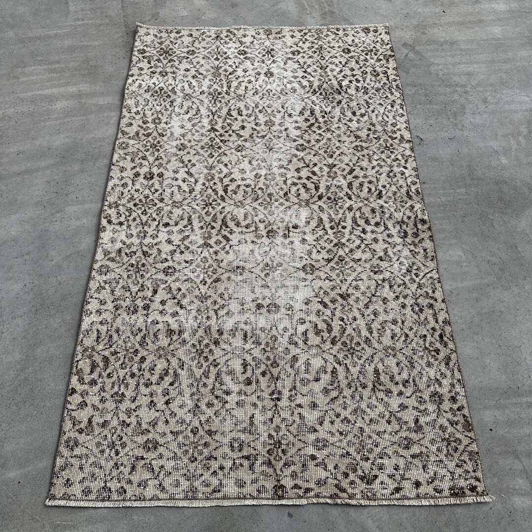 Vintage Rug, 4x6 Accent Rug, Turkish Rug, Anatolian Rug, Rugs for Entry, 3.3x5.6 Ft Beige Rug, So... | Etsy (US)