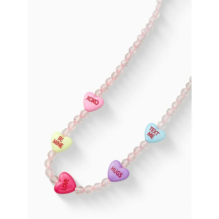Way to Celebrate Valentine's Day Candy Hearts Necklace, 1 Piece | Walmart (US)
