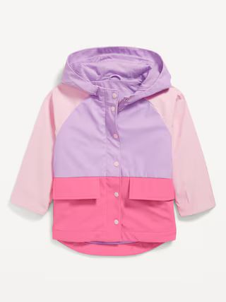 Water-Resistant Color-Block Hooded Jacket for Toddler Girls | Old Navy (US)