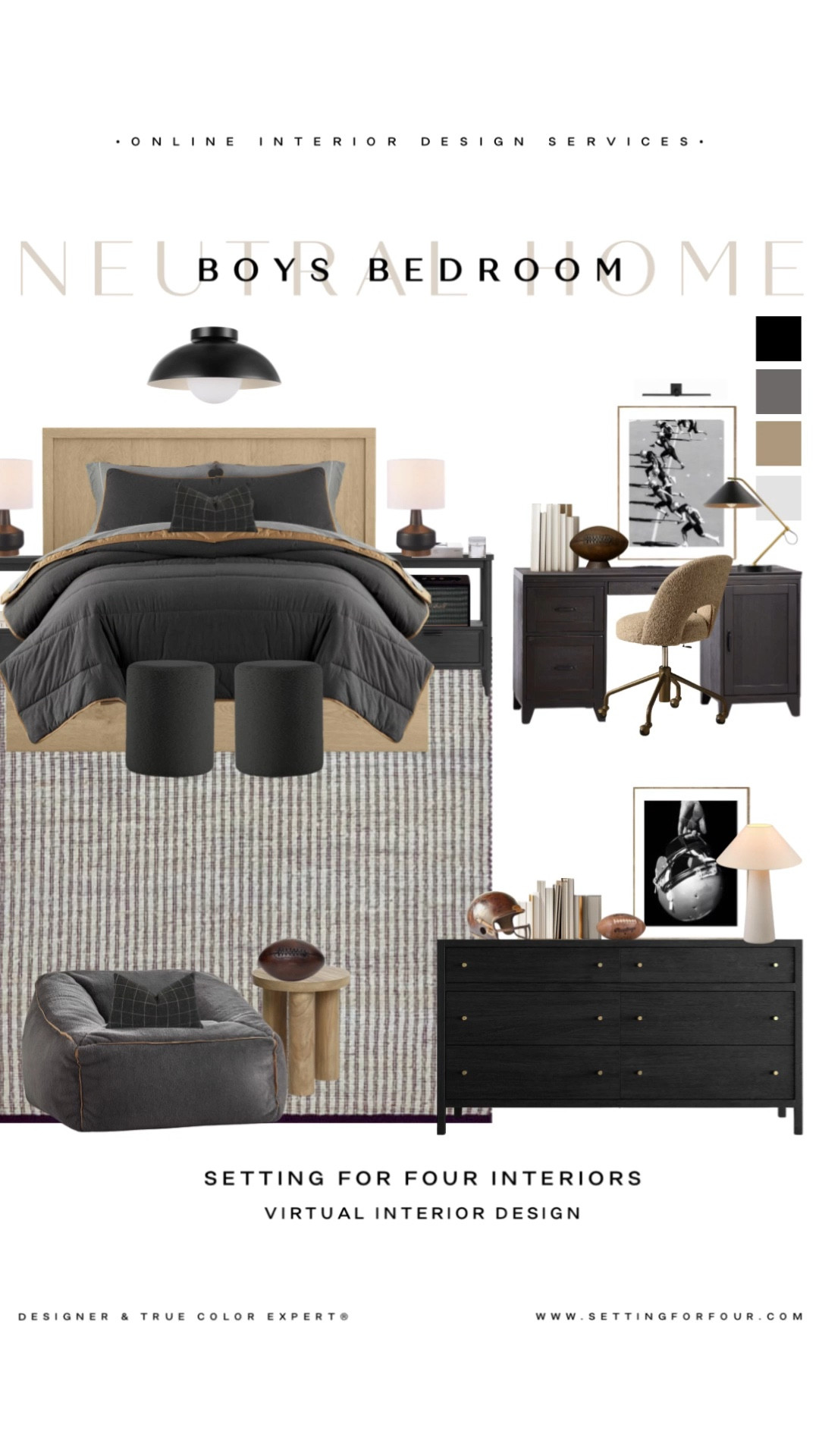 Teen boys bedroom mood board design and decor ideas, desk chair is on sale!football theme, kids room, flush mount light, black, beige and white, comforter, bedding, desk, desk chair, wood bed, homework area, study zone, nightstands, lounge chair, end table, table lamps, boy, teenager, wall art, organic modern, minimalist, transitional, Pottery Barn style, Crate & Barrel, Amazon, Walmart, Target 

#LTKSaleAlert #LTKKids #LTKHome