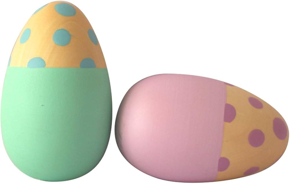 Shumee Toys - Wooden Egg Shakers for Babies (6 Months+) - Musical Rattle Montessori Toy - Set of ... | Amazon (US)