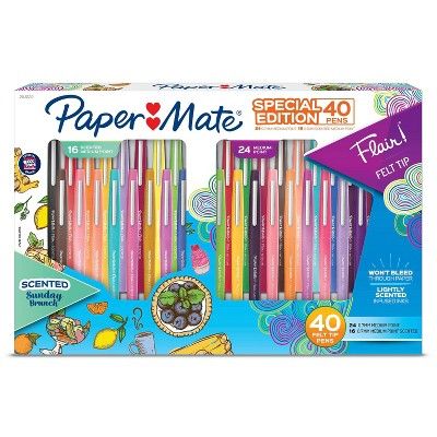 Paper Mate 40pk Flair Pens 0.7mm Holiday Multicolored | Target