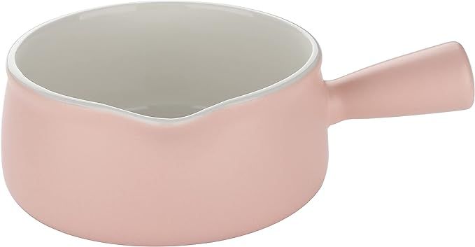 Milk Pan Butter Warmer Ceramic Coating Pot Non-Stick Microwaveable Cookin (Pink) | Amazon (US)