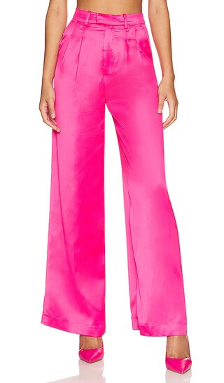 Andie Trouser Pant in Raspberry Pink | Revolve Clothing (Global)