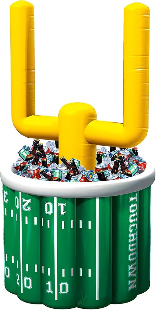 Amscan Vibrant Yellow & Green Jumbo Inflatable Cooler with Inflatable Football - 53" & 8" (Pack o... | Amazon (US)