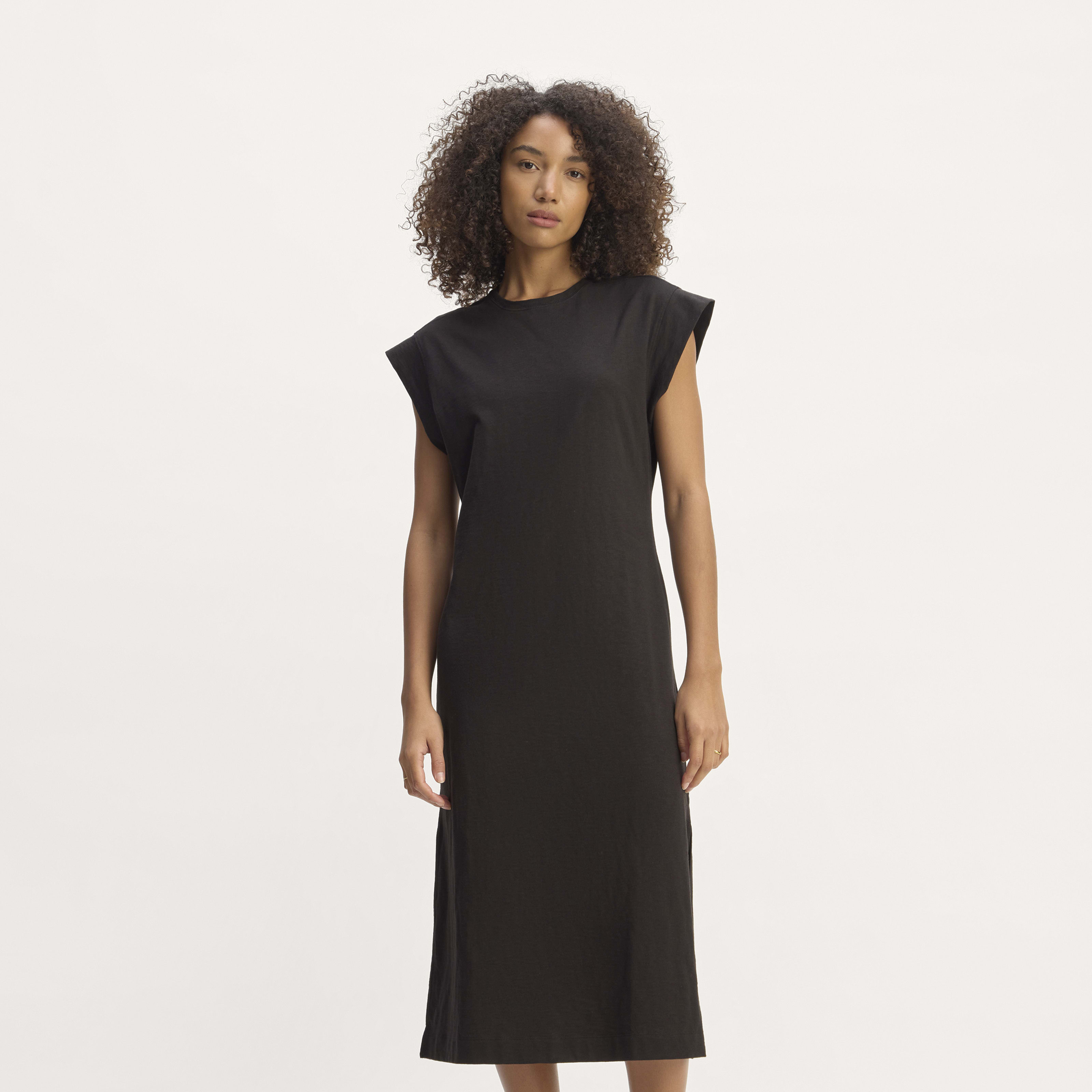 Women's Muscle T-Shirt Midi Dress by Everlane in Black, Size XXS | Everlane