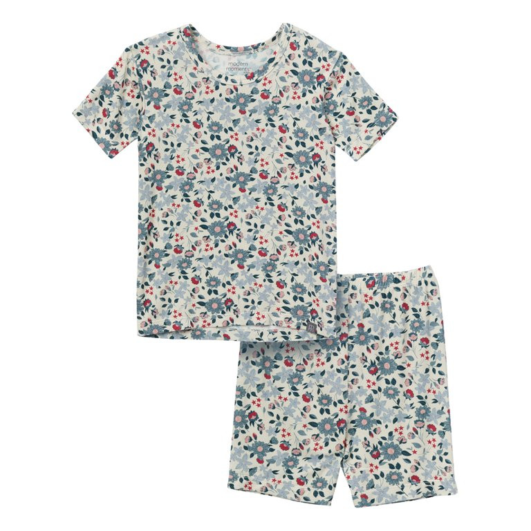 Modern Moments by Gerber Toddler Neutral Super Soft Pajama Short Set, 2-Piece, Sizes 12M-5T | Walmart (US)