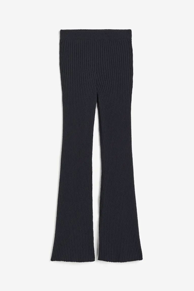 Flared Rib-knit Pants | H&M (US + CA)