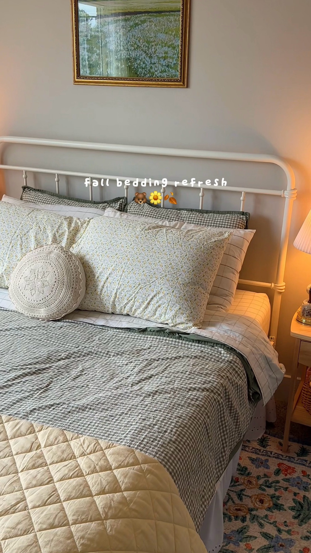 Fall bedding refresh🍂 Piglet in bed code: JADYNH15

#LTKSeasonal #LTKHome #LTKFindsUnder100