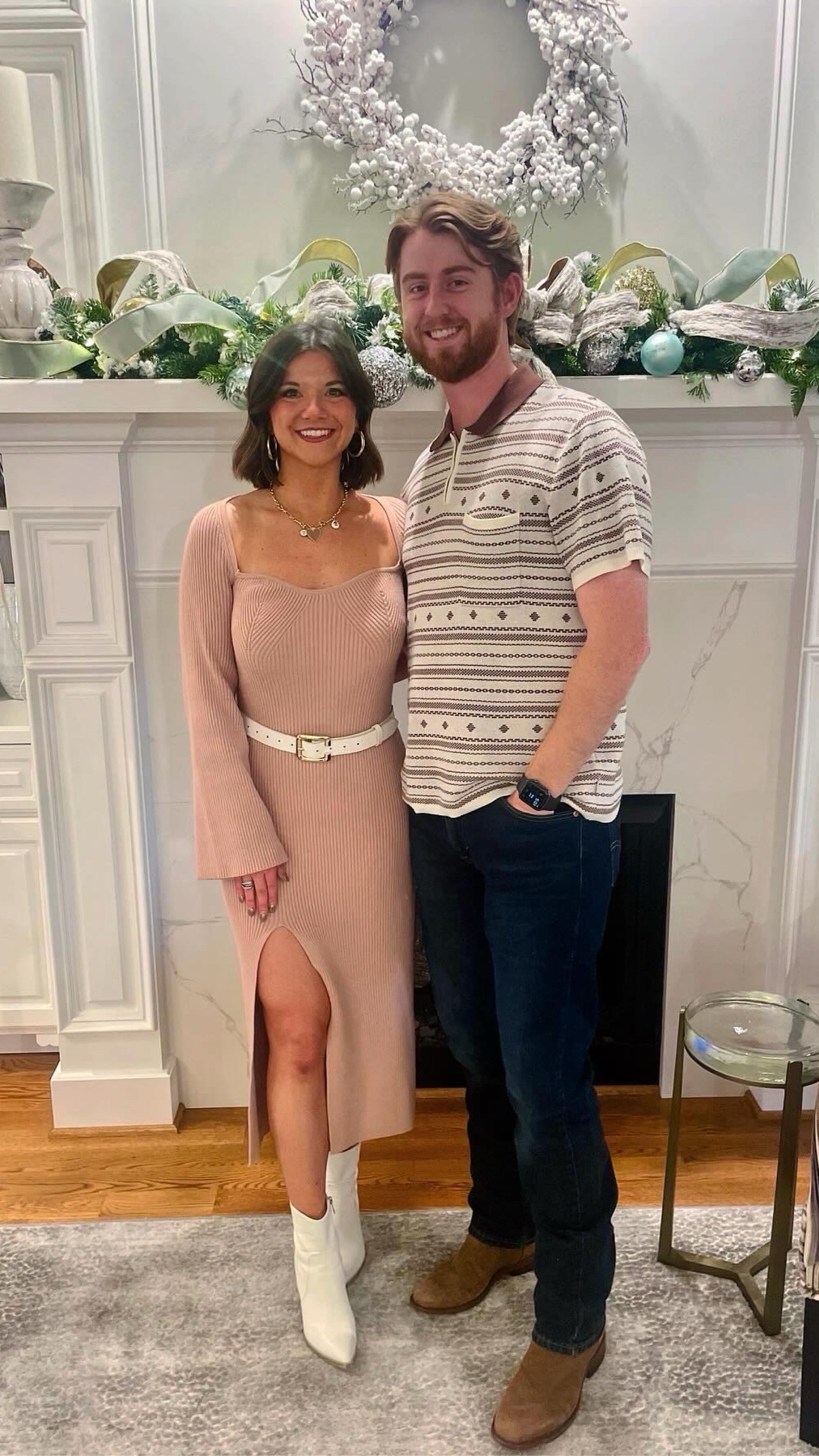 Thanksgiving outfit, Christmas outfit, holiday outfit, winter outfit, date night outfit, sweater dress, white booties 

#LTKSeasonal #LTKStyleTip #LTKHoliday