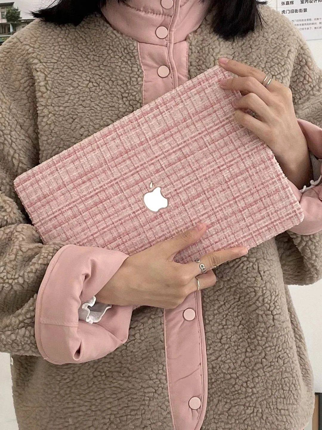 Pink Woven Check MacBook Pro Air 13 M1 M2 M3 13.5 14 15 16 Inch Case Protective Touch Bar Retina ... | Etsy (US)