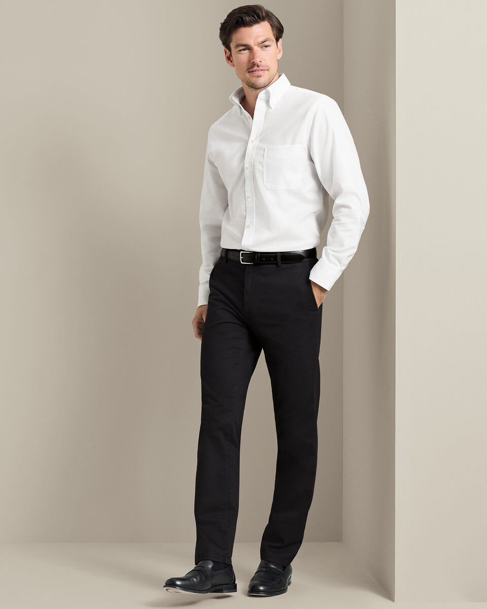 Ultimate Non-Iron Chinos - Black | Charles Tyrwhitt
