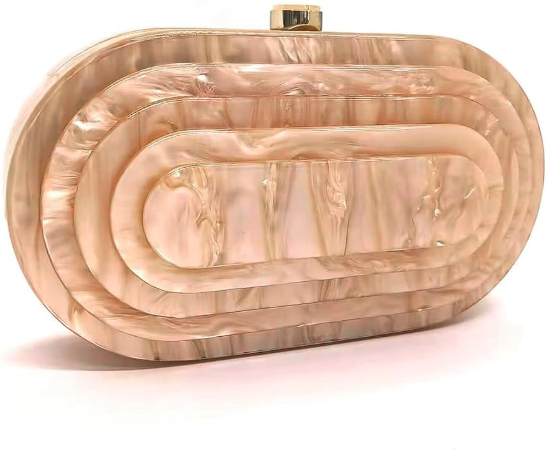 Acrylic Bubble Bag Luxury Marble Clutch Evening Purses for Women Glitter Handbag for Wedding Part... | Amazon (US)