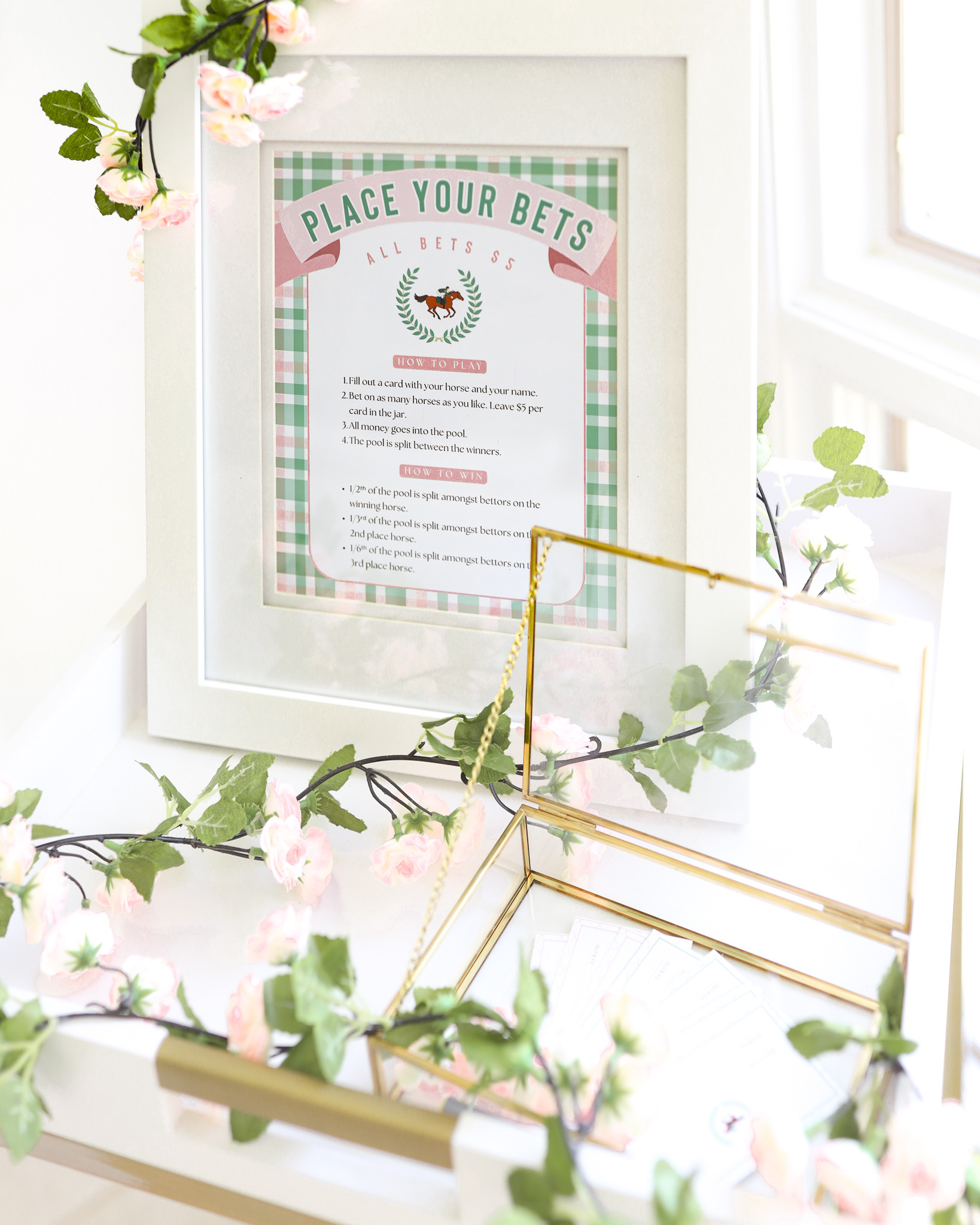 Hosting a Kentucky Derby party? This simple “pick-a-horse” betting game is the easiest way to get everyone involved-- no complicated rules, just pick a horse and cheer them on 🐎🌹 It’s part of a printable Kentucky Derby betting games bundle that includes 3 fun Derby Day games, perfect for entertaining guests and adding a little friendly competition!

#KentuckyDerbyParty #DerbyDay #DerbyGames #PickAHorse #PartyGames #PrintableGames #HostessIdeas #EntertainingAtHome 

 #LTKSeasonal #LTKHome