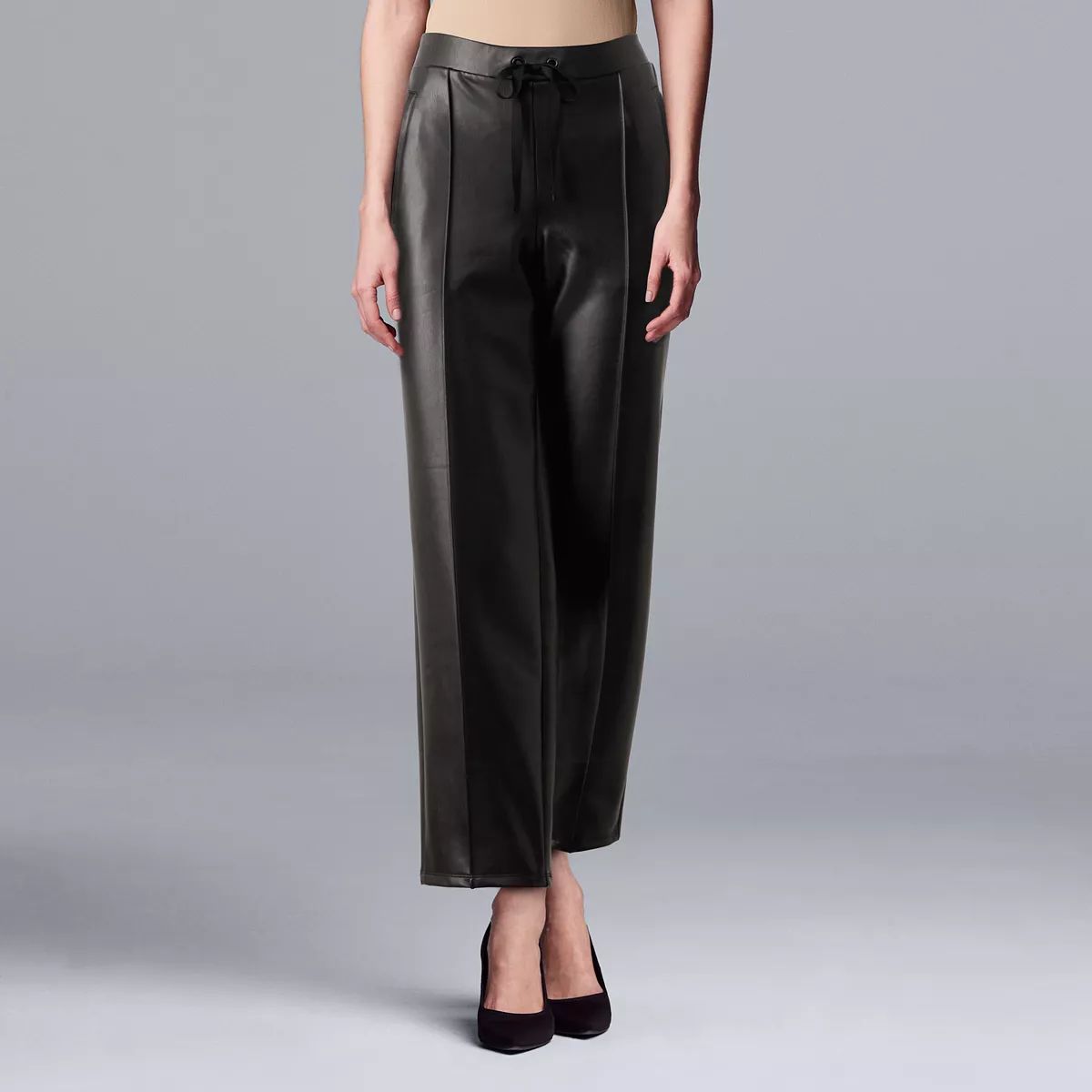 Women's Simply Vera Vera Wang Tapered Faux-Leather Pants | Kohl's