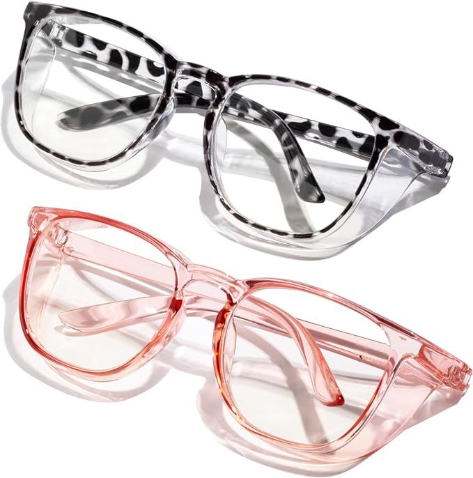 BOBLUEON Safety Glasses Anti Fog Clear Blue Light Blocking Eye Protection Nurse Goggles for Women... | Amazon (US)