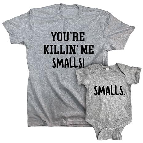 You're Killin' Me Smalls Funny Father Son Mother Daughter T-Shirt and Romper Set | Amazon (US)