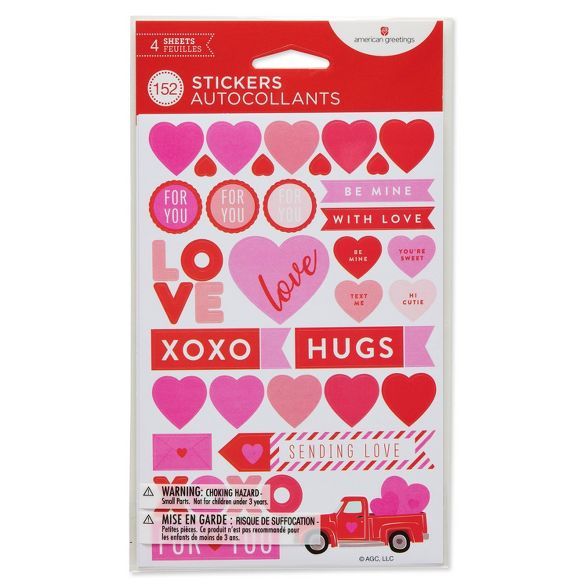 152ct Valentine's Day Stickers Trucks | Target