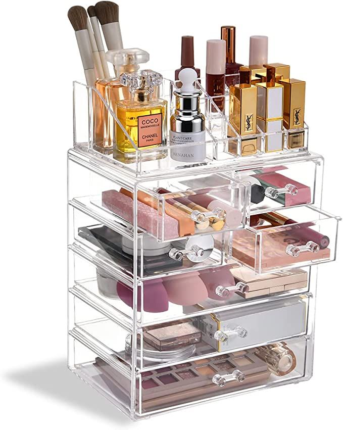 COMVTUPY Makeup Organizer Fashion Design Gifts for Your Loved One or Yourself. Clear Acrylic Cosmeti | Amazon (US)