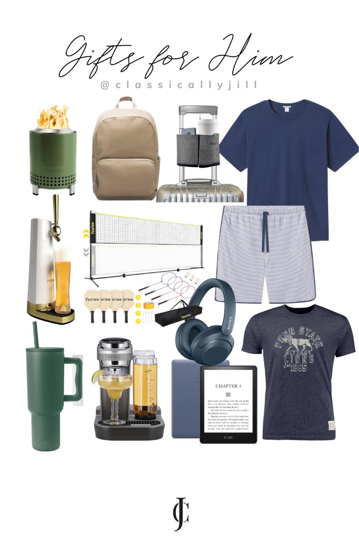 My husband owns and loves a lot of this - including the mesa fire pit, the lake pajamas, the water bottle, headphones, the cocktail machine, vintage college football tee, the kindle, backpack, and carry on holder. We just ordered the beer 🍺 draft maker and the pickleball net! 

#LTKover40 #LTKGiftGuide #LTKmens