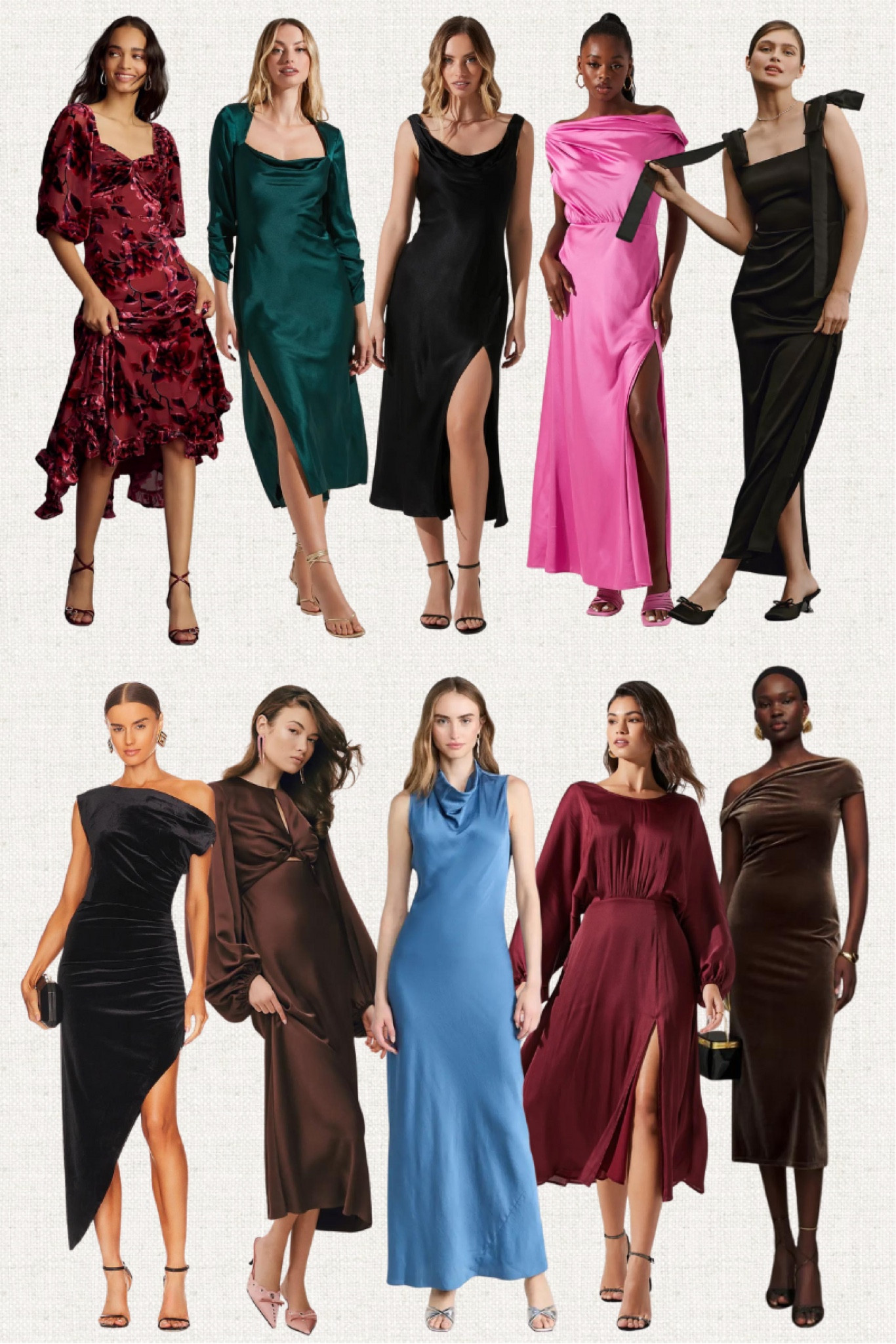 satin + velvet dress round up! 

#LTKparties #LTKHoliday #LTKSeasonal