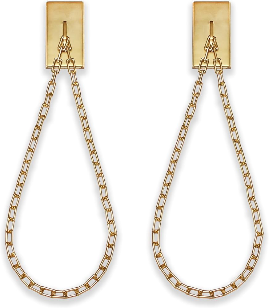 BlastHome™ Luxury Chain Tiebacks – Premium Metal Wall Mounted Curtain Holdbacks with 30" Long... | Amazon (US)