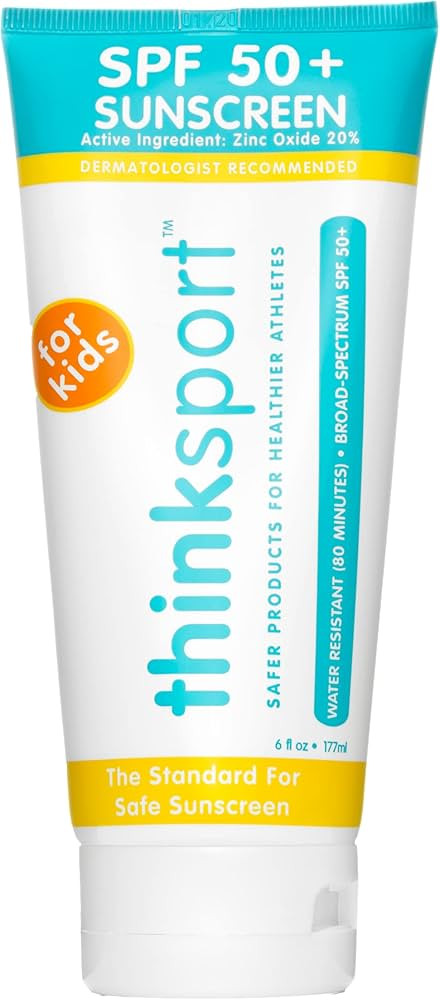 Thinksport Kids SPF 50+ Mineral Sunscreen – Safe, Natural Sunblock for Children - Water Resista... | Amazon (US)