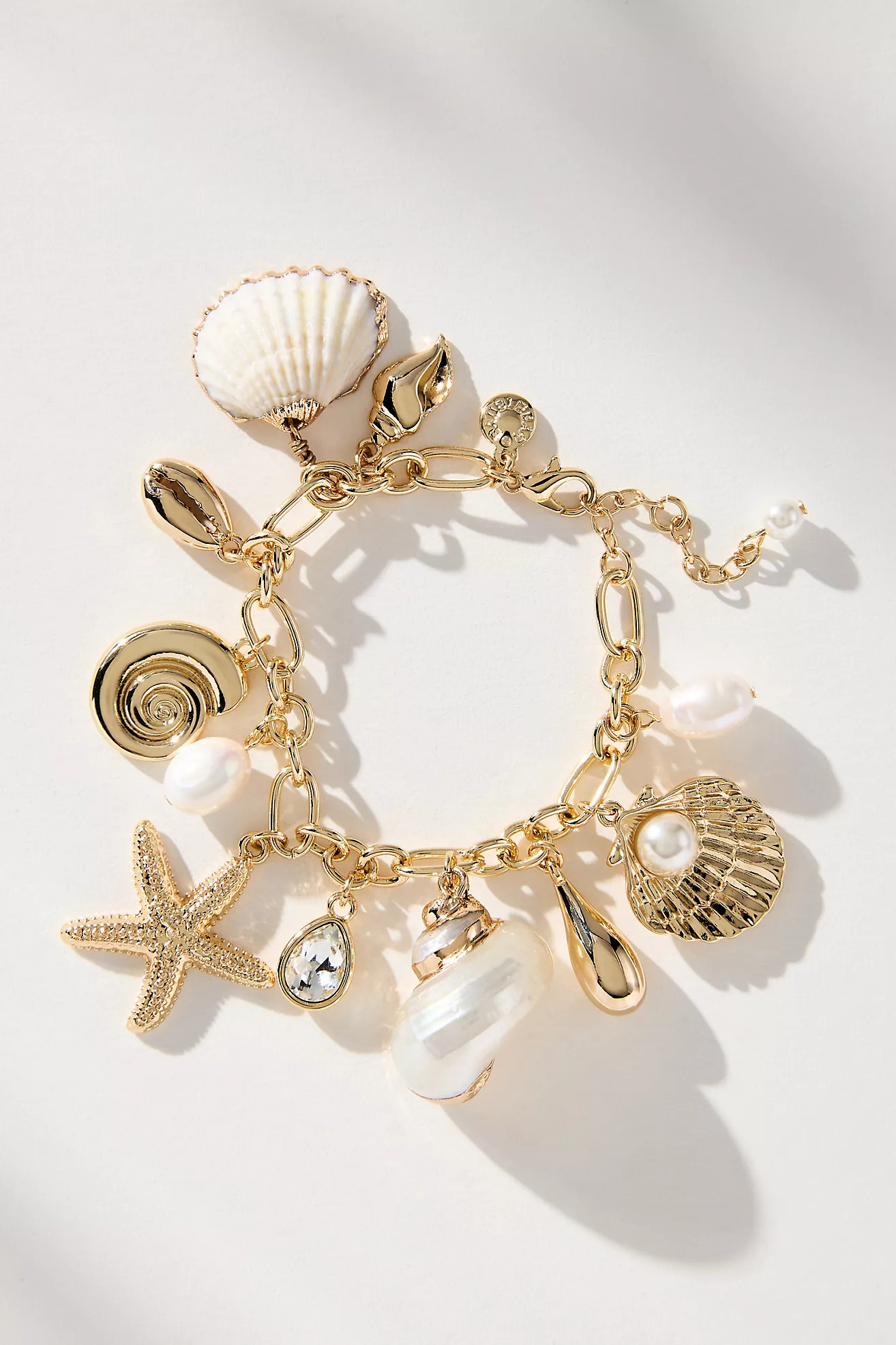 BaubleBar Linda Shell Charm Bracelet | Anthropologie (US)