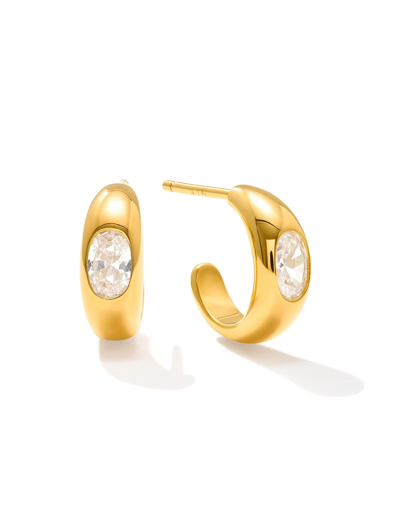 CHUNKY OVAL - Earrings • Color: 18K Yellow Gold | Ninety-9