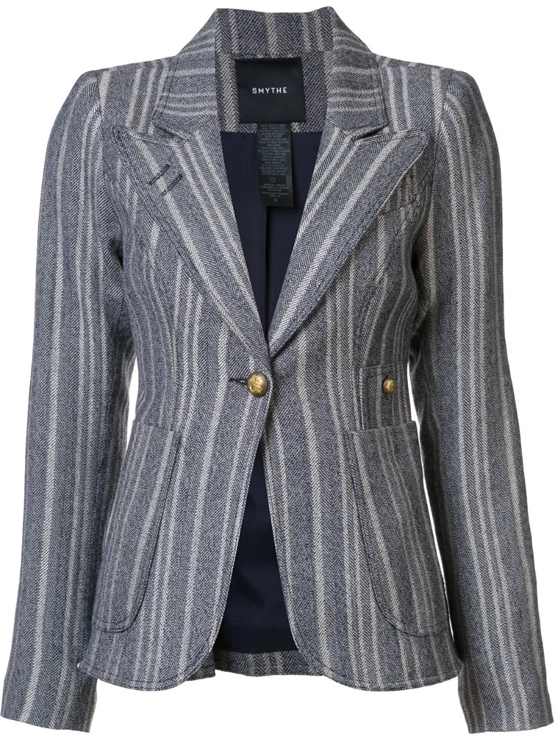 Smythe tweed blazer, Women's, Size: 10, Grey | FarFetch Global