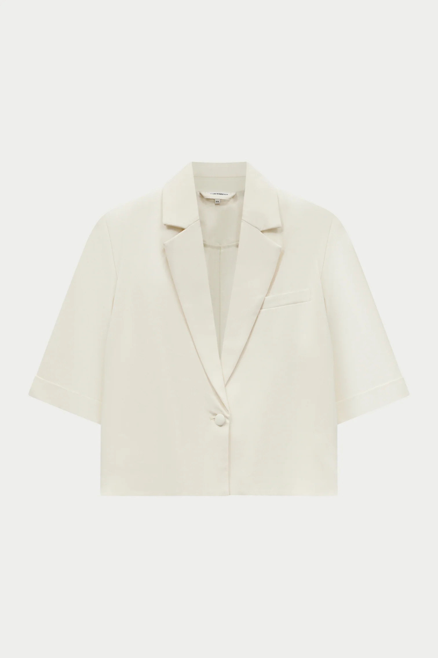 SHORT SLEEVE BLAZER - OFF WHITE | The Couture Club