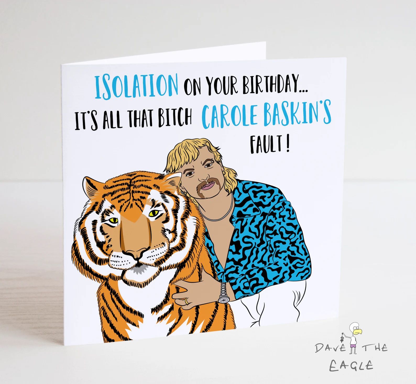 TIGER KING -Joe Exotic Birthday Card - Carole Baskin - Isolation | Etsy (US)