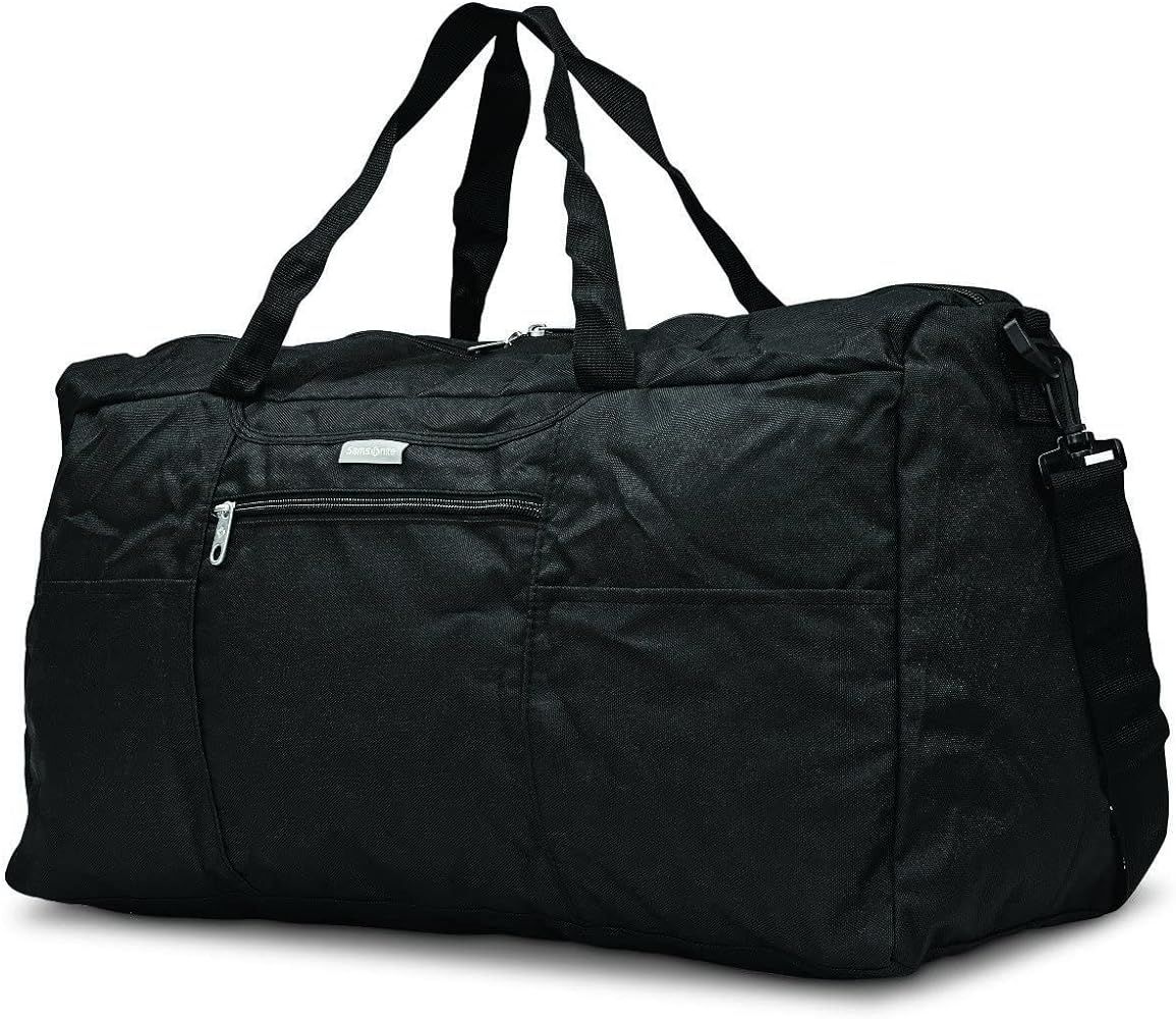 Samsonite Foldaway Packable Duffel Bag, Black, Medium | Amazon (US)