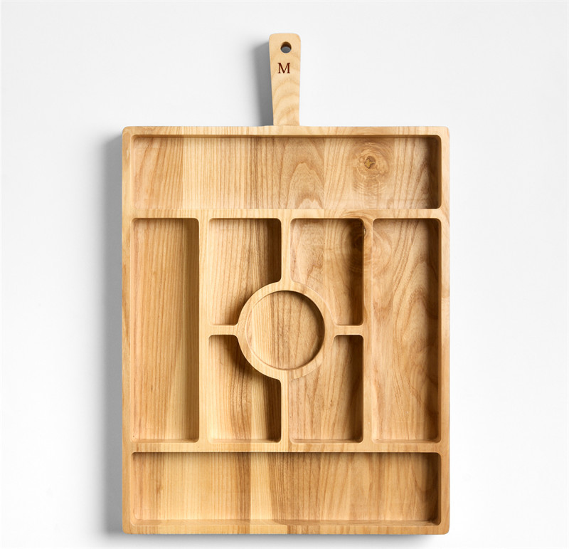 Carson Large Sectioned Ash Wood Serving Board + Reviews | Crate & Barrel | Crate & Barrel
