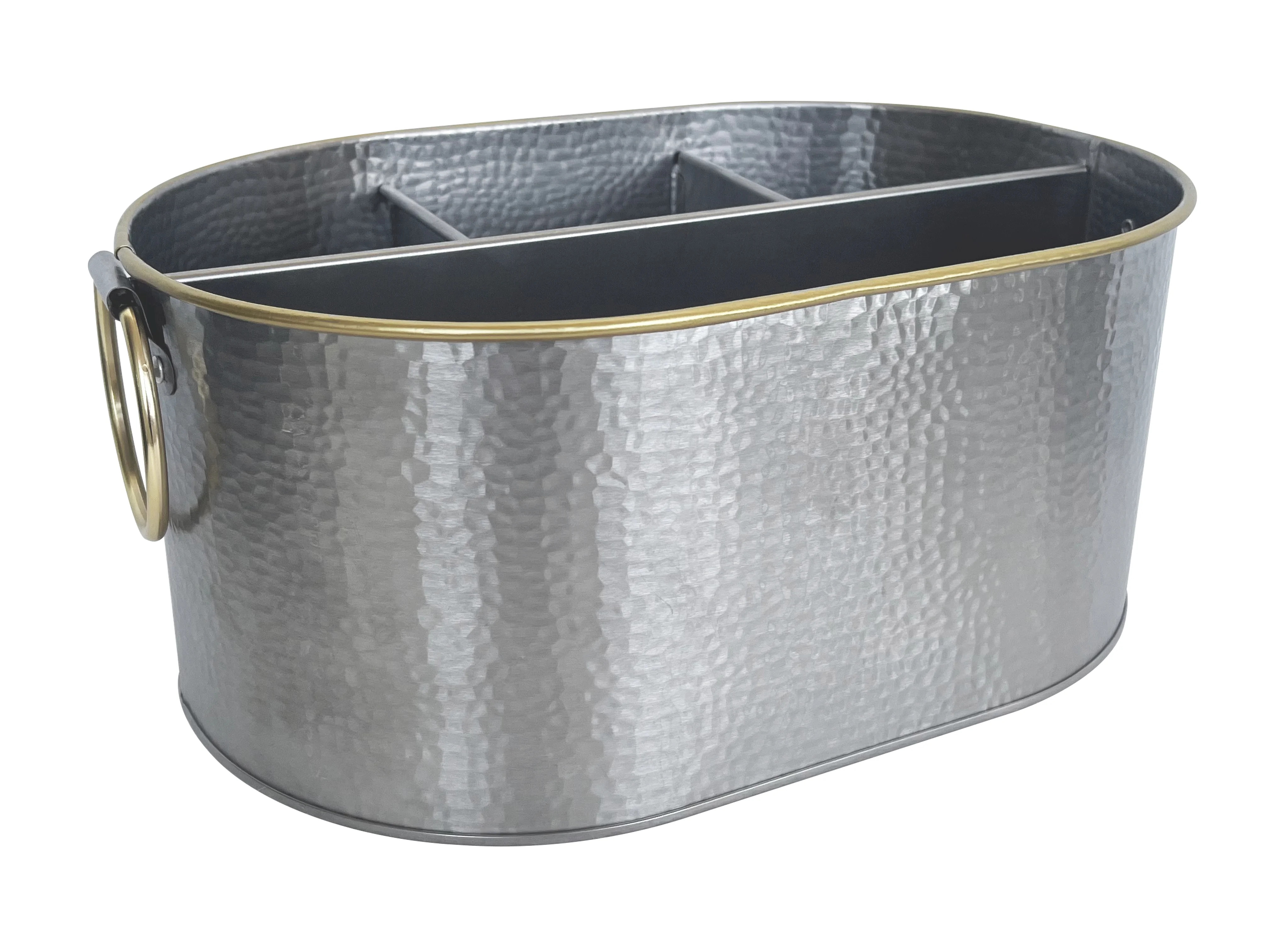 Better Homes & Gardens Stainless Steel Hammered Multiuse Caddy,11.96 in x 7.99 in | Walmart (US)