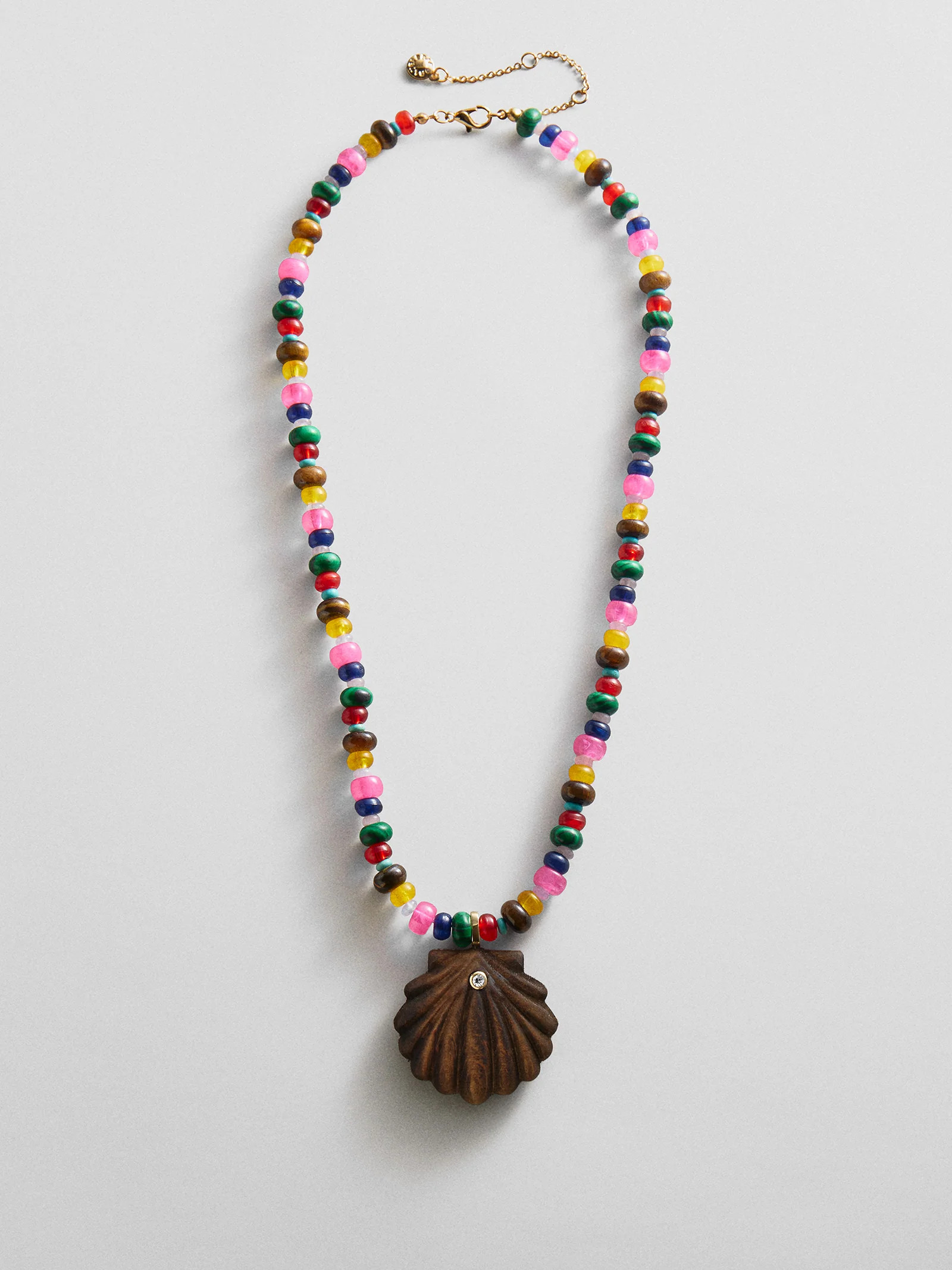 Sun Drift Semi-Precious Pendant Necklace - Seashell | BaubleBar