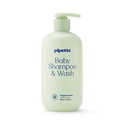 Pipette Baby Shampoo + Wash Fragrance Free - 11.8 fl oz: Moisturizing, Basic Cleansing, Hypoallergenic, All Hair Types | Target