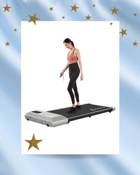 My walking pad for my standing desk! I got it because it was one of the cheaper ones with good reviews. It is a bit loud (honestly even the expensive ones are) but I got a rubber mat to go underneath which has helped! I like the compact size too. Remote control! 

#LTKhome #LTKfitness #LTKsalealert