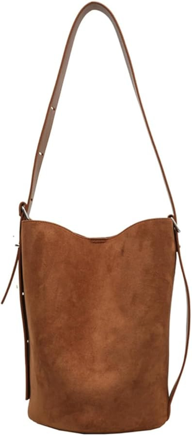 Hobo Bags for Women Vegan Leather Handbag Suede Hobo Bags Bucket Shoulder Bag Purse Tote Handbag ... | Amazon (US)