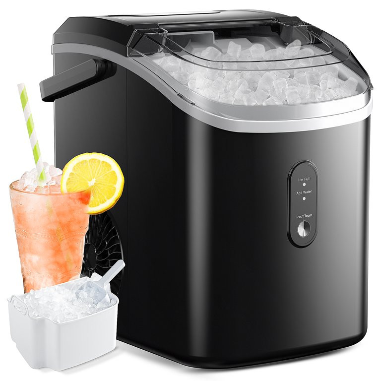 Simzlife Nugget Ice Maker Countertop with Handle, Ready in 6 Mins with Chewable Ice, 34lbs/24H, S... | Walmart (US)