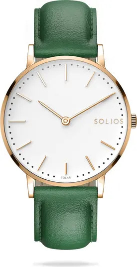 Solios Watches The Solar Classic | White Dial - Rose Gold Case | Nordstrom | Nordstrom
