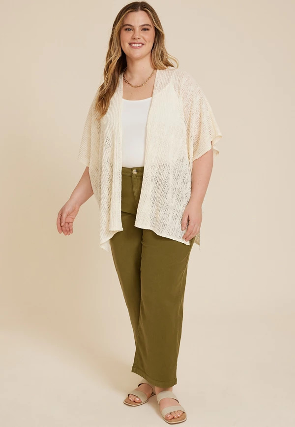 Crinkle Lace Kimono | Maurices
