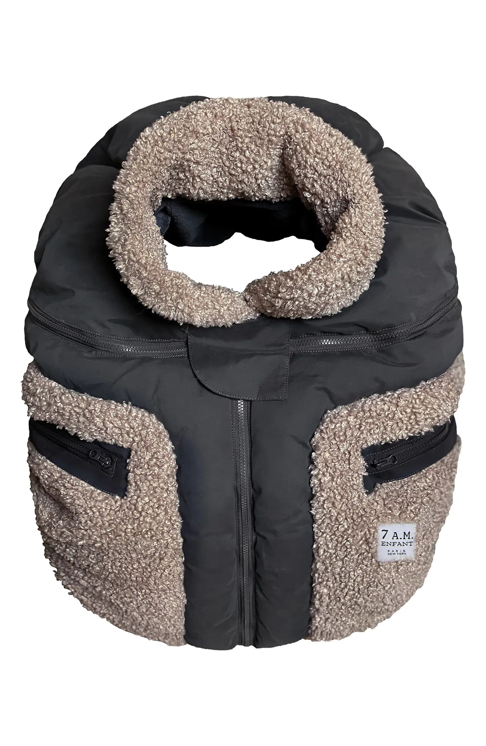 7 A.M. Enfant 7 A.M. Faux Shearling Trim Car Seat Cocoon | Nordstrom | Nordstrom