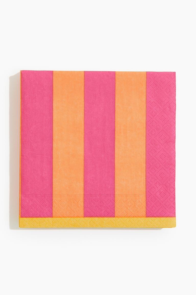 20-pack Striped Paper Napkins | H&M (US + CA)