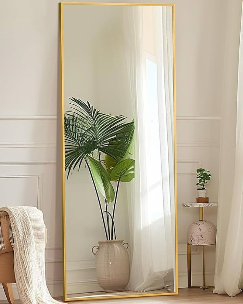 Antok Full Length Mirror, 58"x18" Floor Mirror with Stand, Hanging Mounted Mirrors for Bedroom, L... | Amazon (US)