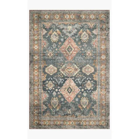 Loloi II Skye Oriental Sea / Rust Area Rug | Walmart (US)