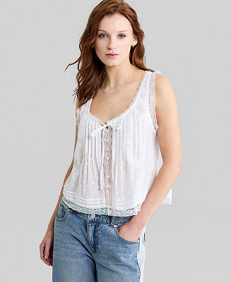 And Now This Women's Cotton Lace-Trim Tank Top, Macy's Exclusive - Macy's | Macy's