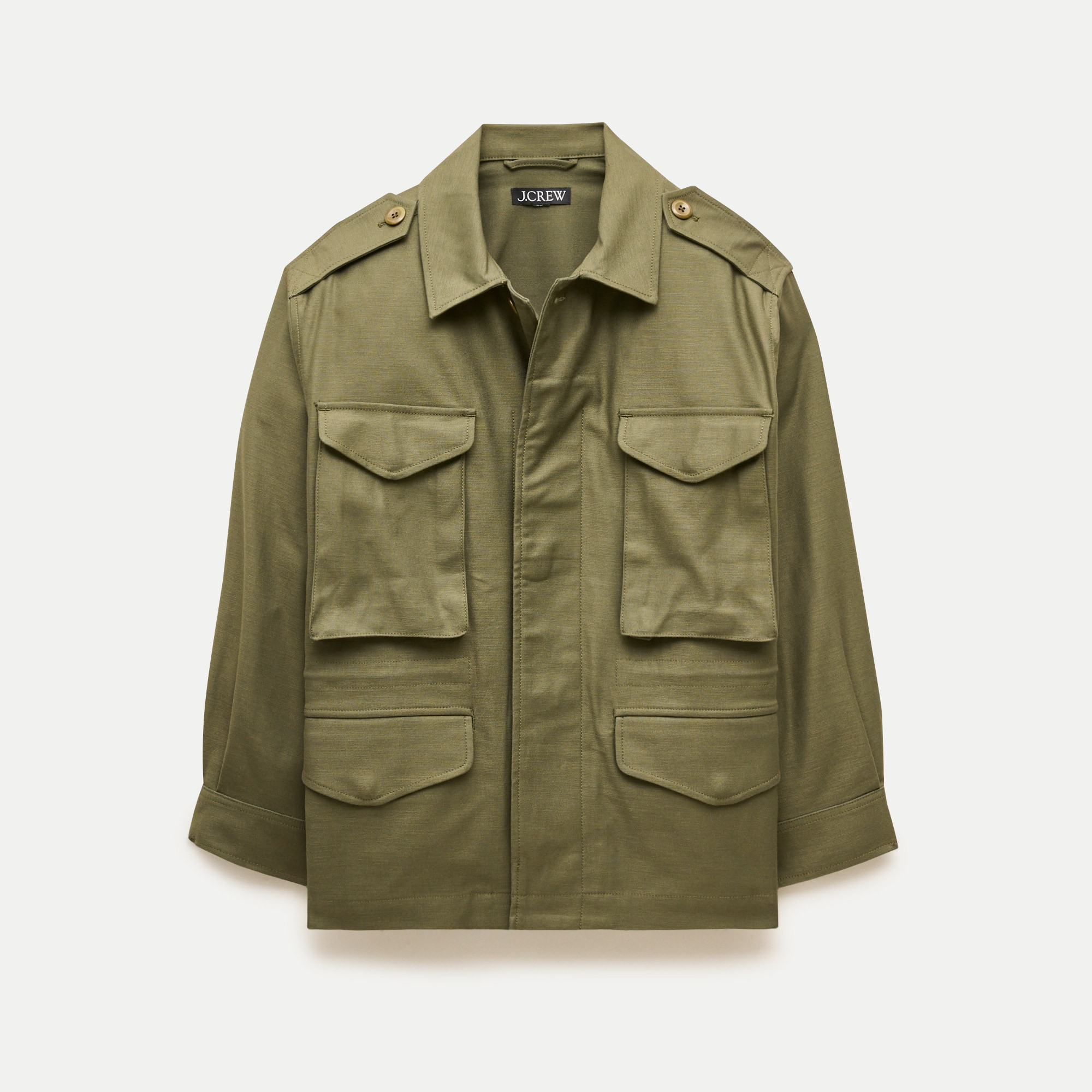 Utility shirt-jacket in cotton sateen | J. Crew US