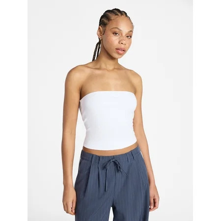 No Boundaries Cropped Tube Top, Women's XXS-XXL | Walmart (US)