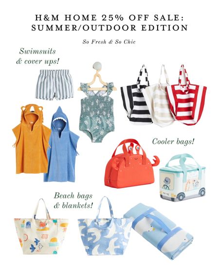 H&M Home 25% off sale!
-
Kids swim suits - striped beach bag - patterned beach bag - picnic blankets - kids swim cover ups - kids snack cooler bags - boys swim trunks - girls one piece swimsuit - affordable kids swimwear - colorful picnic 

#LTKbaby #LTKkids #LTKsalealert